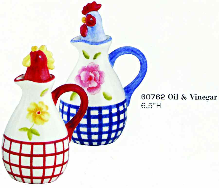 Cock a Doodle Oil and Vinegar with Stoppers by Jay Willfred-1