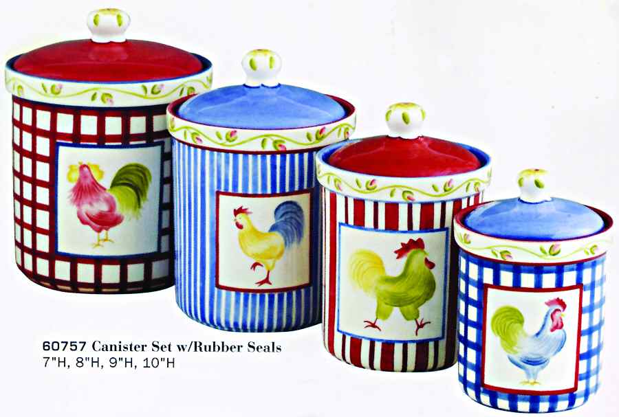 Cock a Doodle (4 Piece) Canister Set (Box Set) by Jay Willfred-1