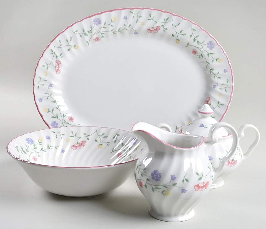 Summer Chintz ("England 1883" Stamp) 5 Piece Hostess Set by Johnson Brothers-1