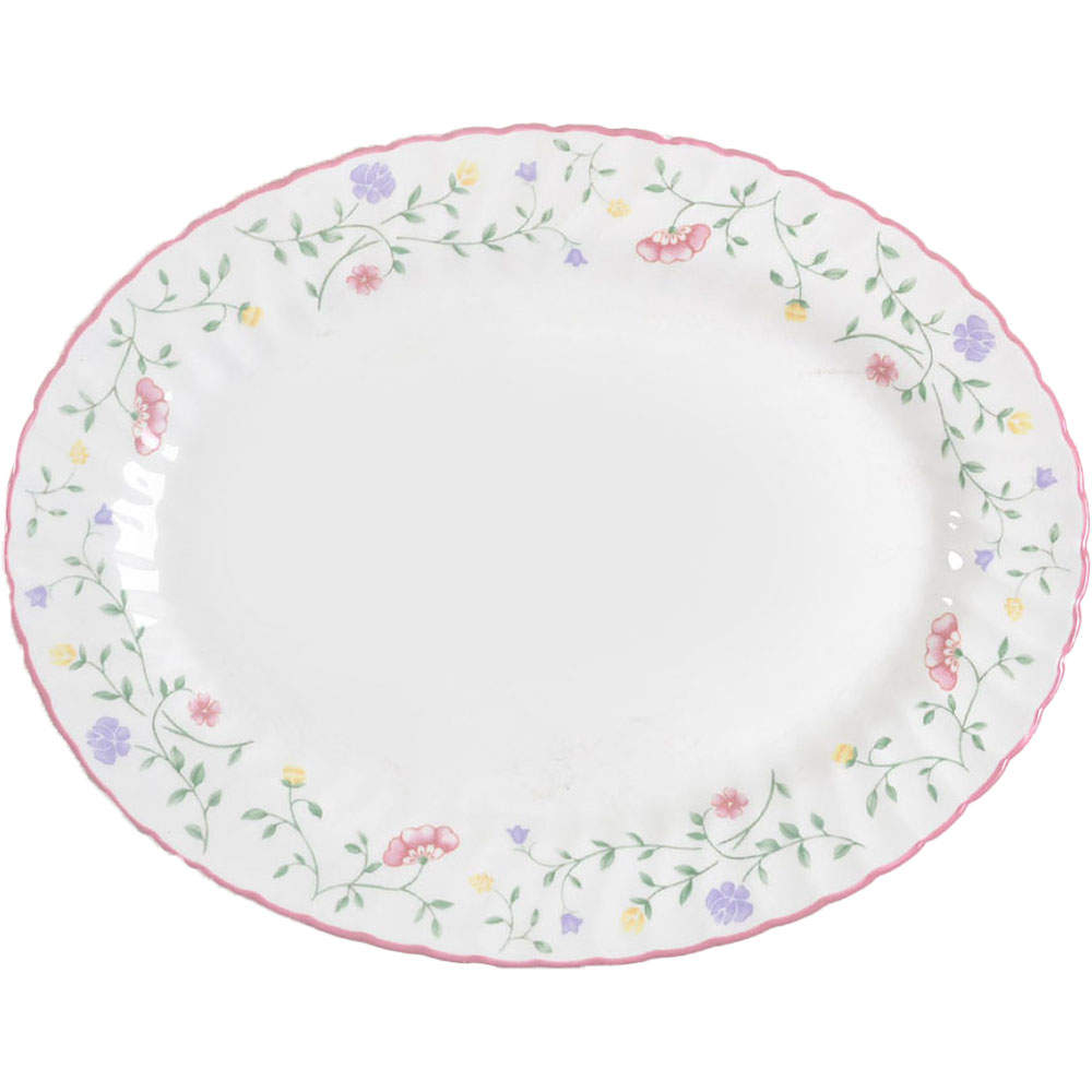 Summer Chintz ("England 1883" Stamp) 13" Oval Serving Platter by Johnson Brothers-1