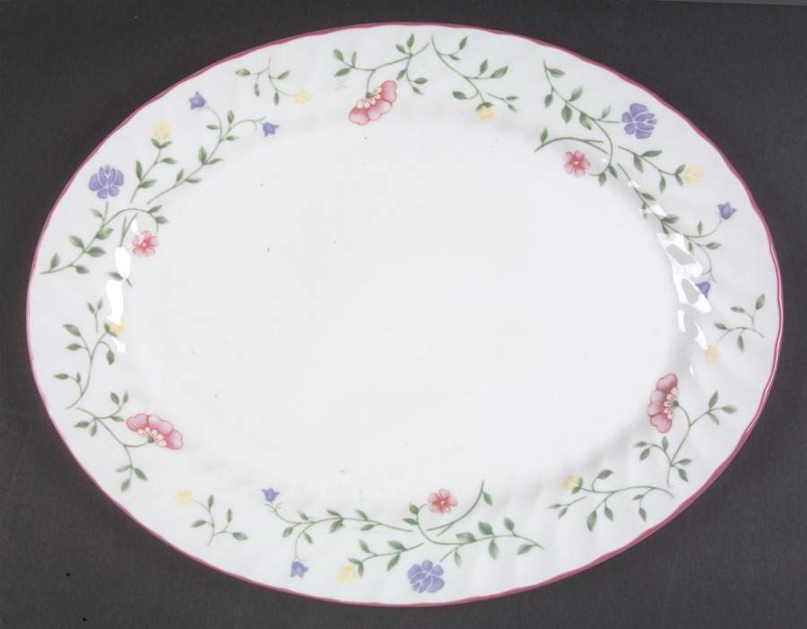 Summer Chintz ("England 1883" Stamp) 11" Oval Serving Platter by Johnson Brothers-1