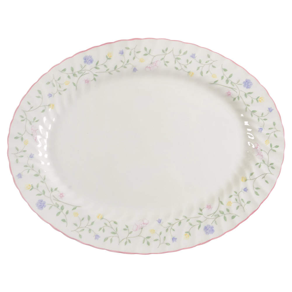Summer Chintz ("England 1883" Stamp) 15" Oval Serving Platter by Johnson Brothers-1