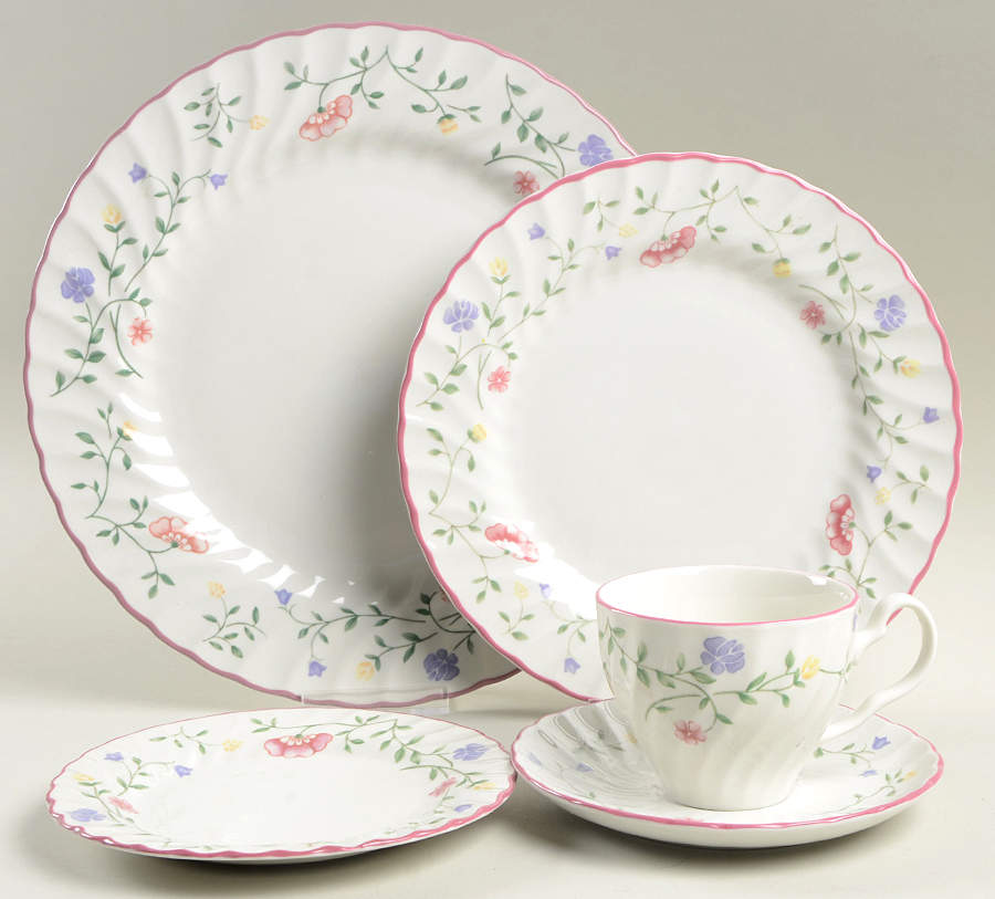 Summer Chintz ("England 1883" Stamp) 40 Piece Estate Set by Johnson Brothers-1