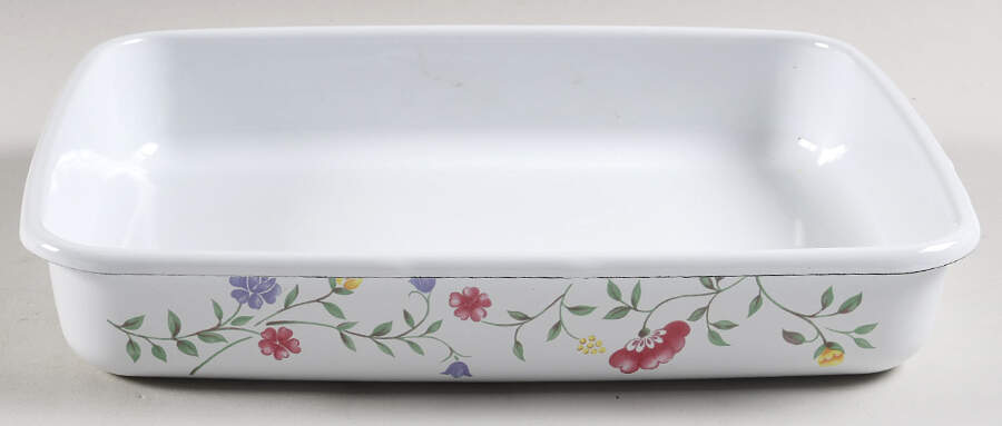 Summer Chintz ("England 1883" Stamp) Medium Metal Rectangular Baker by Johnson Brothers-1