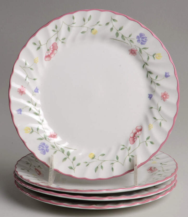 Summer Chintz ("England 1883" Stamp) Salad Plate - Set of 4 by Johnson Brothers-1