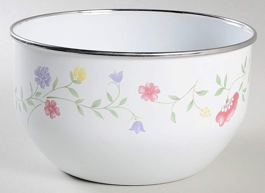 Summer Chintz ("England 1883" Stamp) 7 3/4" Metal Bowl by Johnson Brothers-1