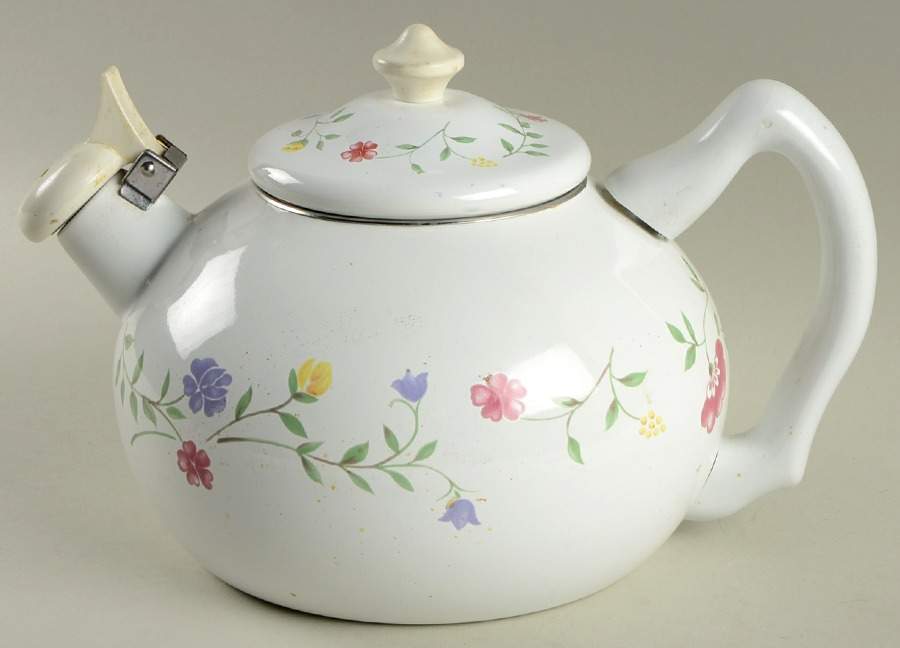 Summer Chintz ("England 1883" Stamp) Metal Kettle & Lid by Johnson Brothers-1