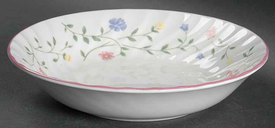 Summer Chintz ("England 1883" Stamp) Coupe Soup Bowl by Johnson Brothers-1
