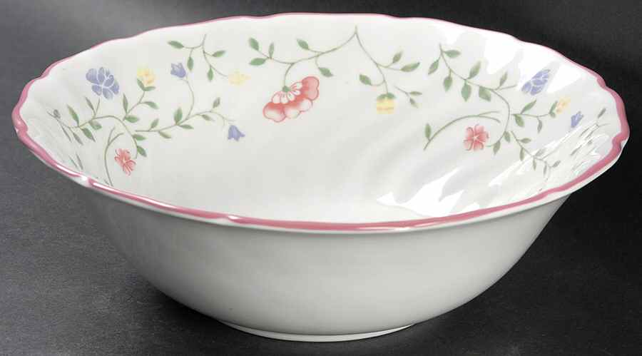 Summer Chintz ("England 1883" Stamp) 8" Round Vegetable Bowl by Johnson Brothers-1