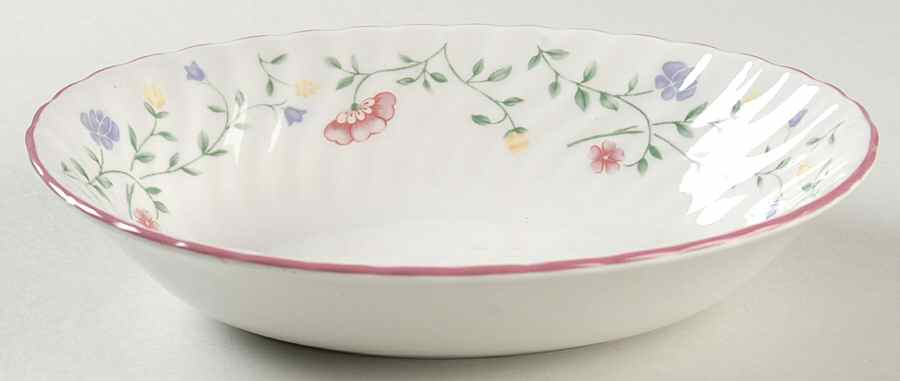 Summer Chintz ("England 1883" Stamp) 8" Oval Vegetable Bowl by Johnson Brothers-1