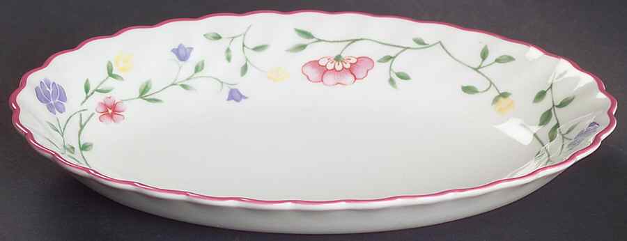 Summer Chintz ("England 1883" Stamp) Relish/Gravy Underplate by Johnson Brothers-1