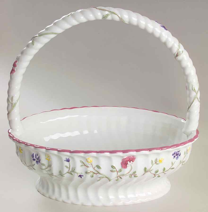 Summer Chintz ("England 1883" Stamp) 12" Handled Basket by Johnson Brothers-1