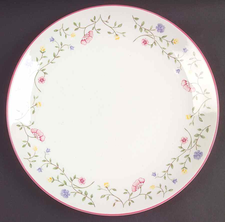 Summer Chintz ("England 1883" Stamp) Cake Plate by Johnson Brothers-1