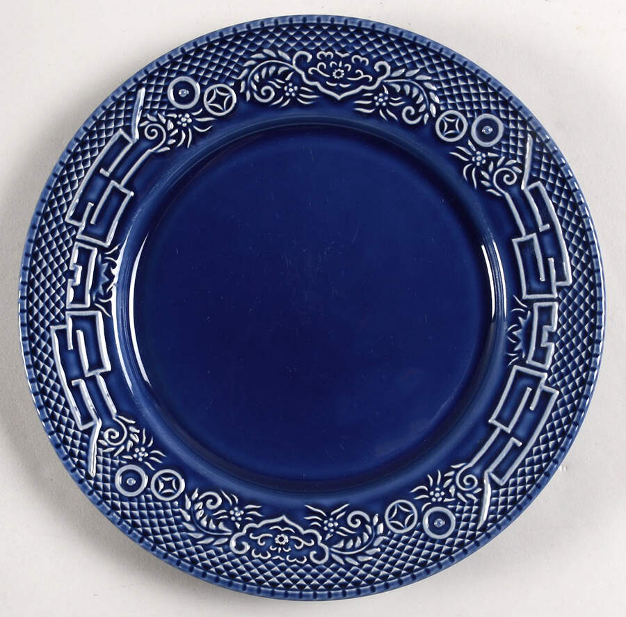 Willow Blue ("England 1883" Backstamp, China) Accent Salad Plate by Johnson Brothers-1