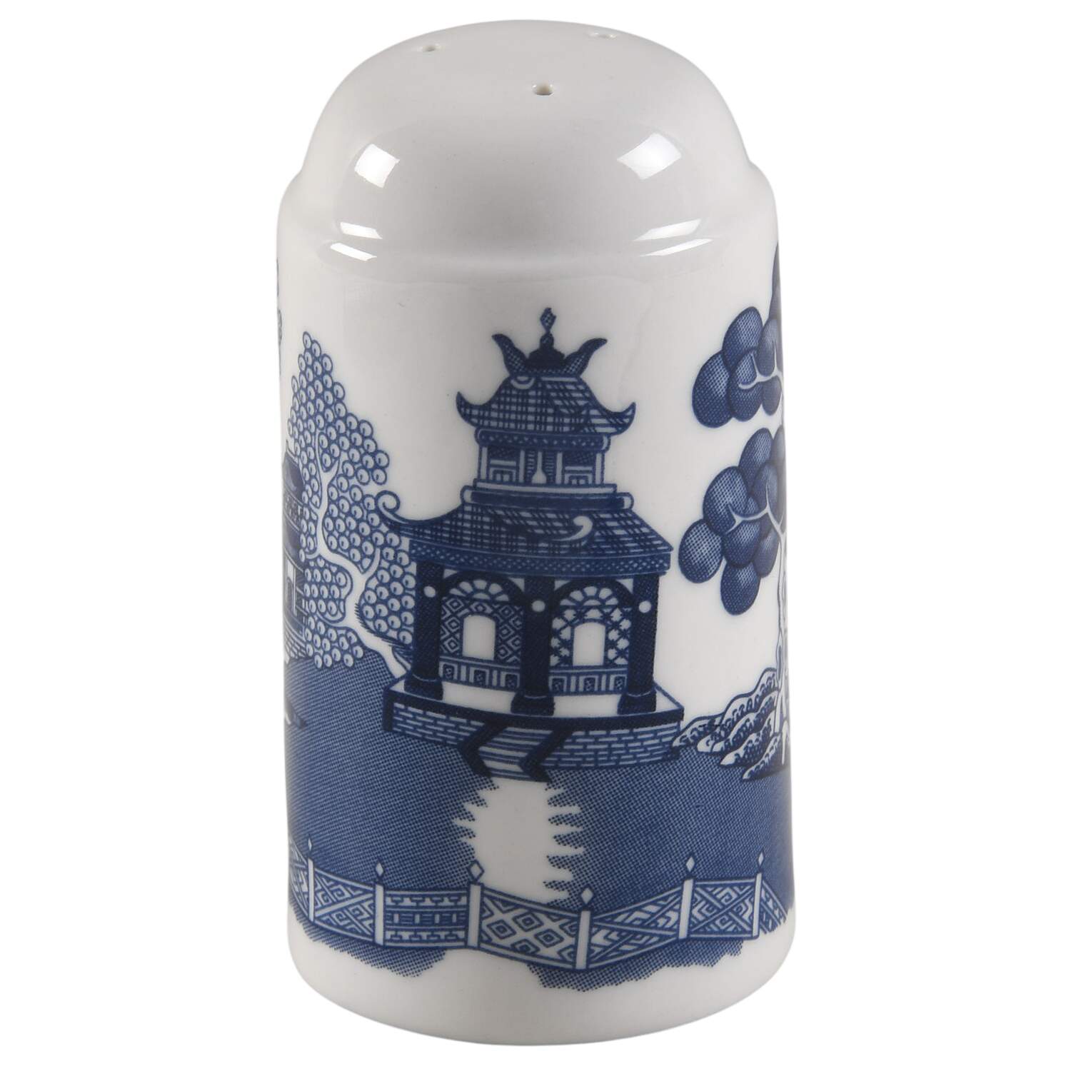 Willow Blue ("England 1883" Backstamp, China) Salt Shaker by Johnson Brothers-1