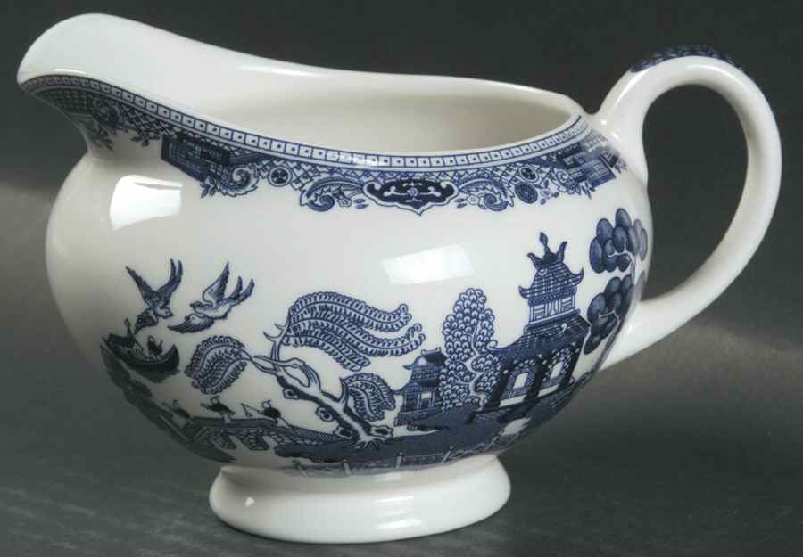 Willow Blue ("England 1883" Backstamp, China) Creamer by Johnson Brothers-1