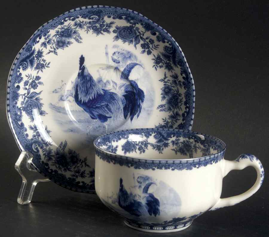 William James Farmyard Flat Cup & Saucer Set by Jay Import-1