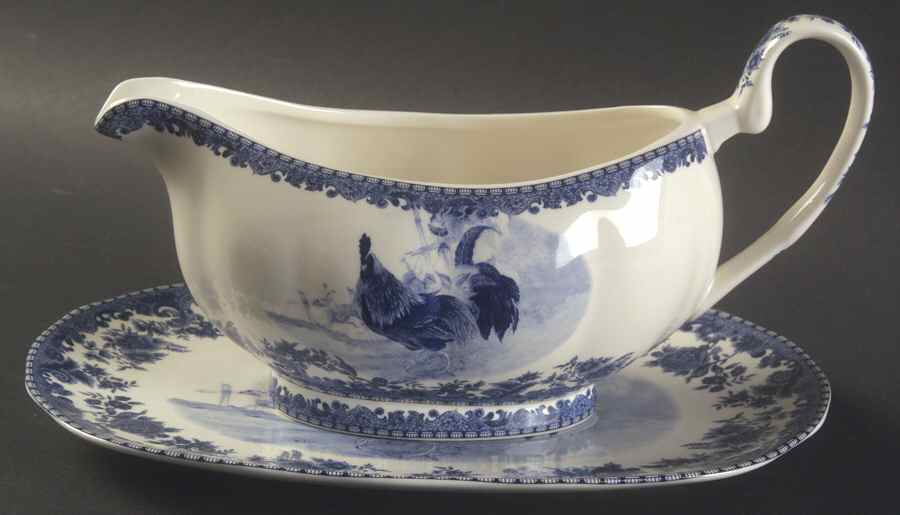 William James Farmyard Gravy Boat & Underplate by Jay Import-1