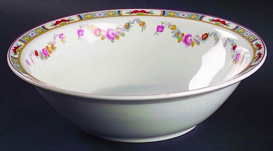 Arundale (White Background) 9" Round Vegetable Bowl by Johnson Brothers-1
