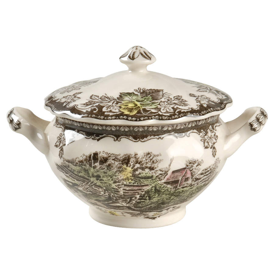 The Friendly Village ("England 1883" Backstamp) Sugar Bowl & Lid by Johnson Brothers-1