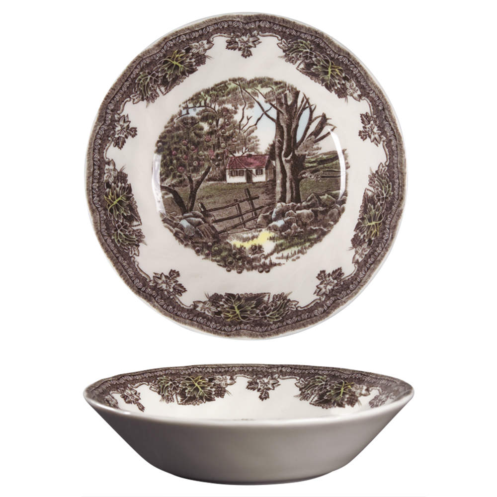 The Friendly Village ("England 1883" Backstamp) Fruit/Dessert (Sauce) Bowl by Johnson Brothers-1