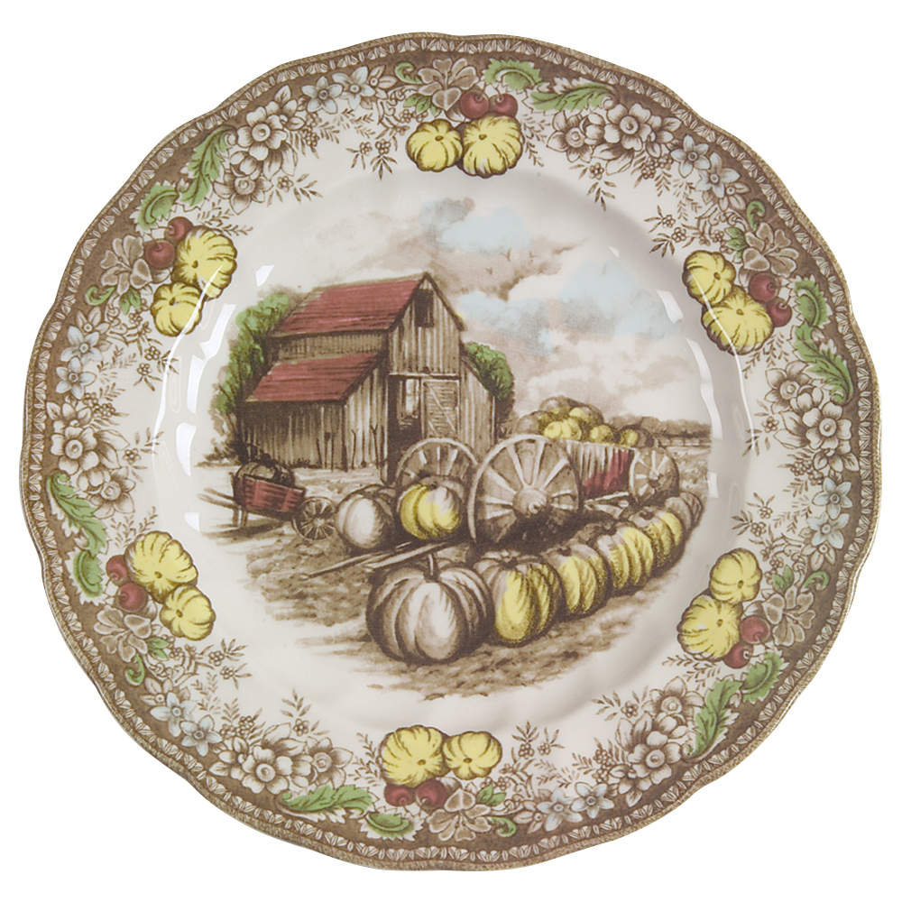 The Friendly Village ("England 1883" Backstamp) Luncheon Plate by Johnson Brothers-1