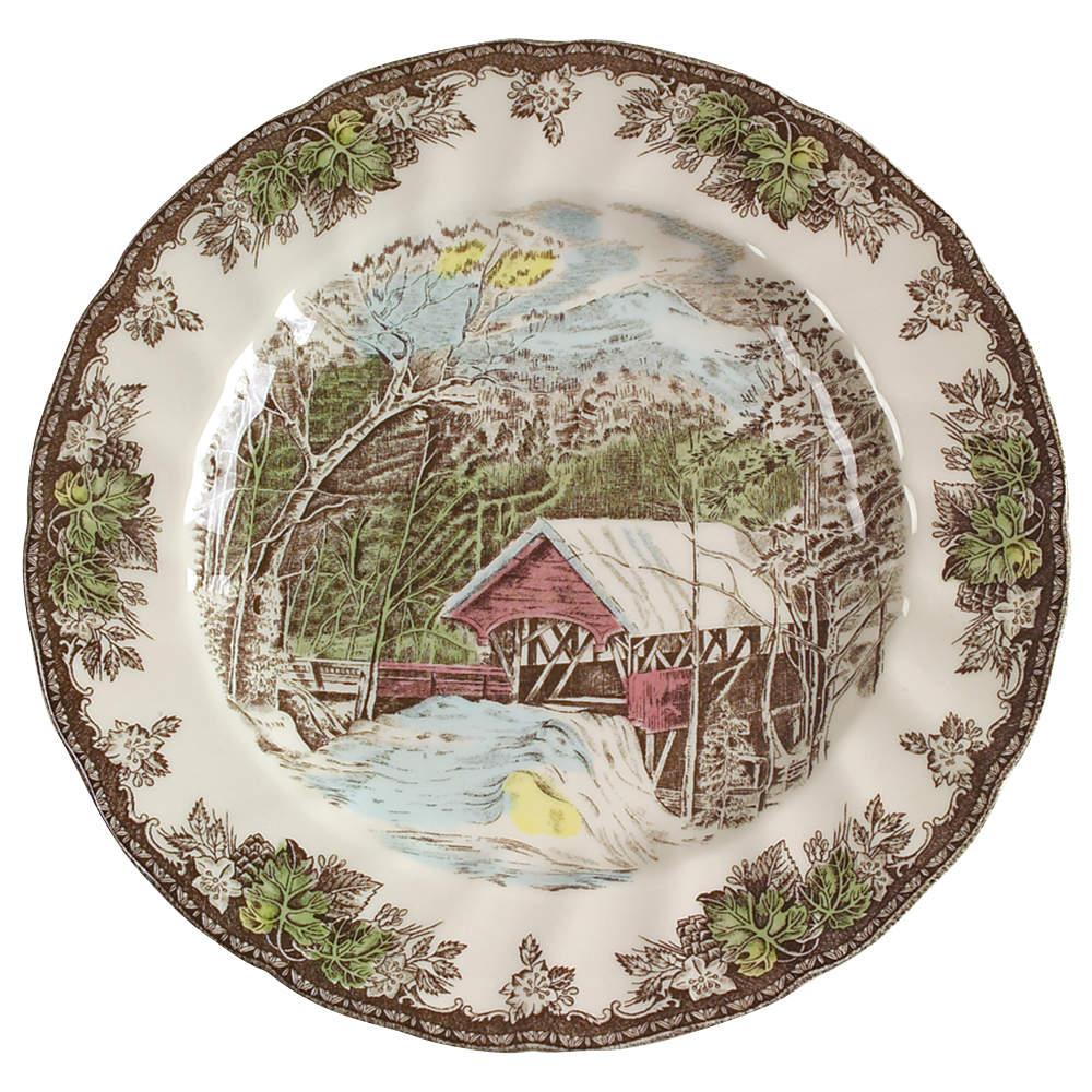 The Friendly Village ("England 1883" Backstamp) Buffet/Dinner Plate by Johnson Brothers-1