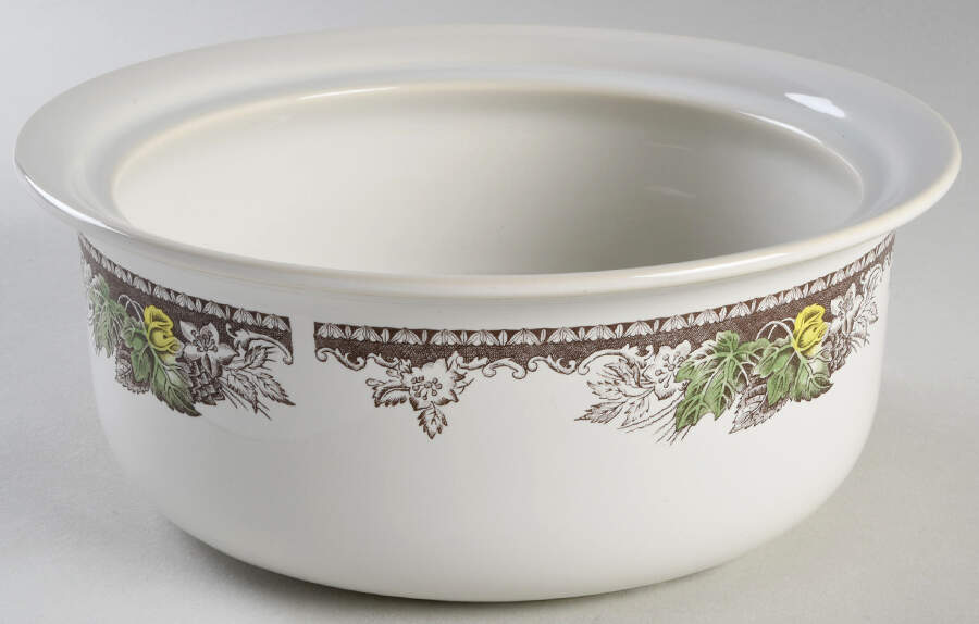 The Friendly Village ("England 1883" Backstamp) 2 Qt Round Covered Casserole No Lid by Johnson Brothers-1