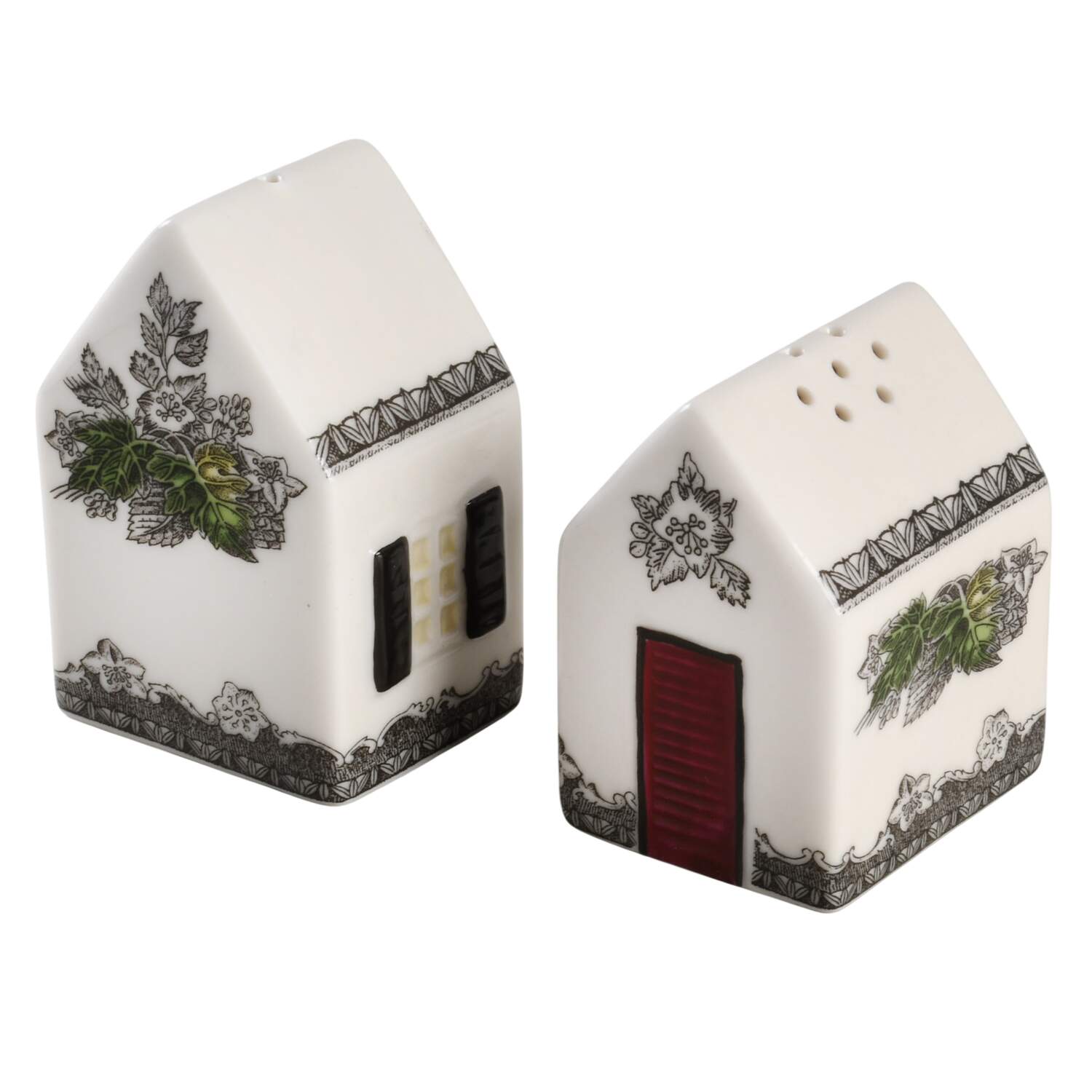 The Friendly Village ("England 1883" Backstamp) Salt & Pepper Set by Johnson Brothers-1