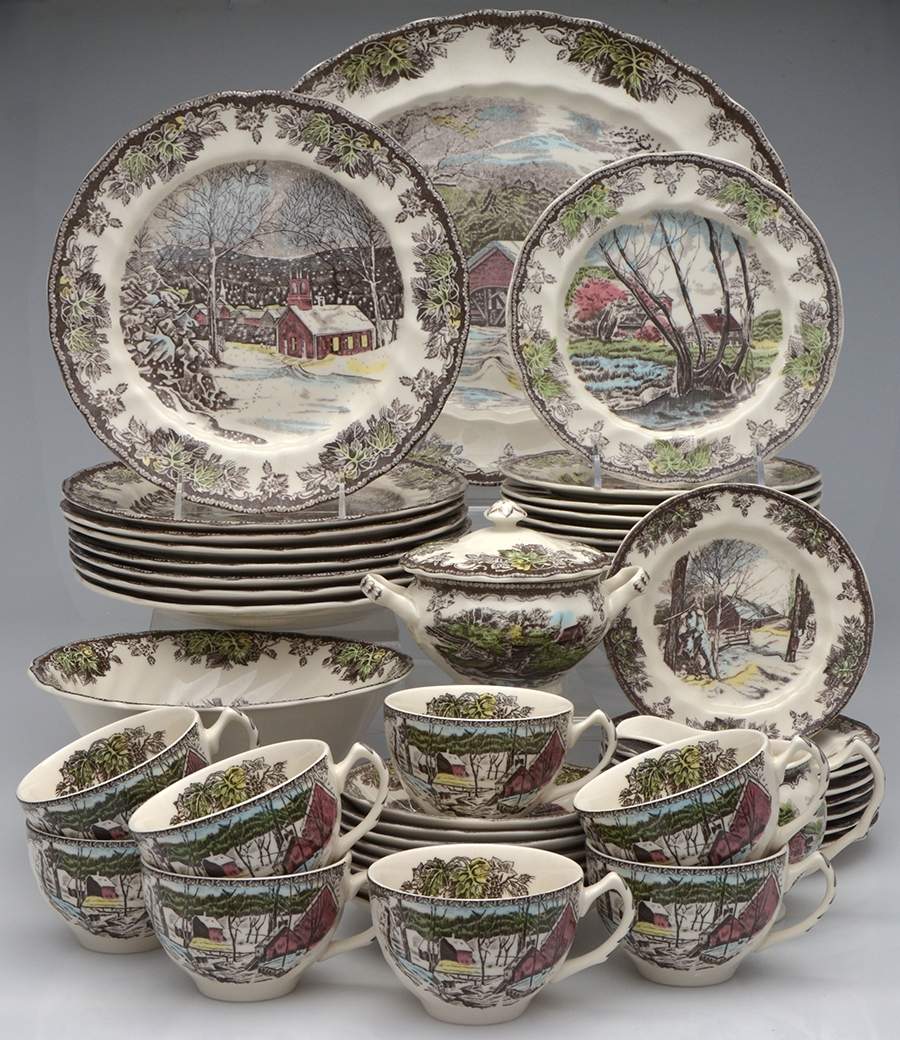 The Friendly Village ("England 1883" Backstamp) 45 Piece Starter Set by Johnson Brothers-1