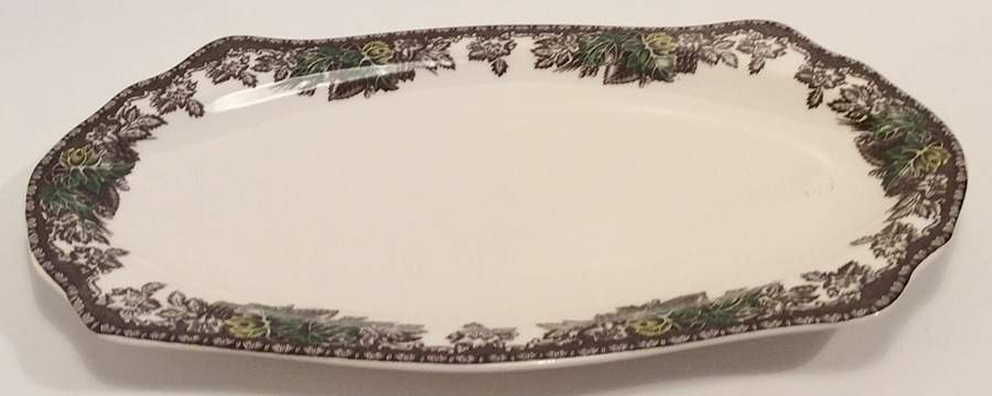 The Friendly Village ("England 1883" Backstamp) Large Sandwich Tray by Johnson Brothers-1