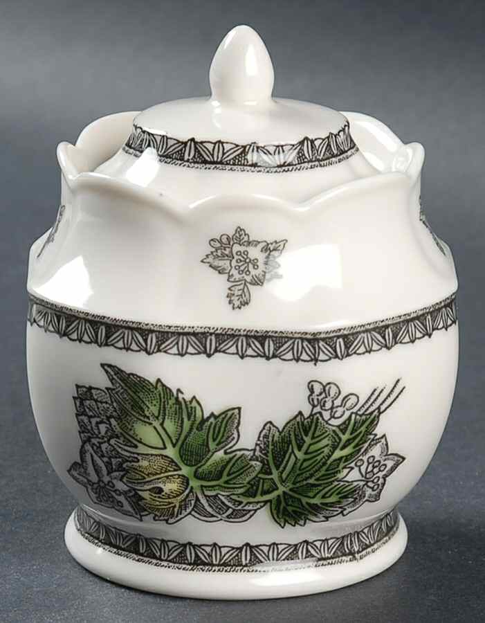 The Friendly Village ("England 1883" Backstamp) Sugar Bowl & Lid by Johnson Brothers-1