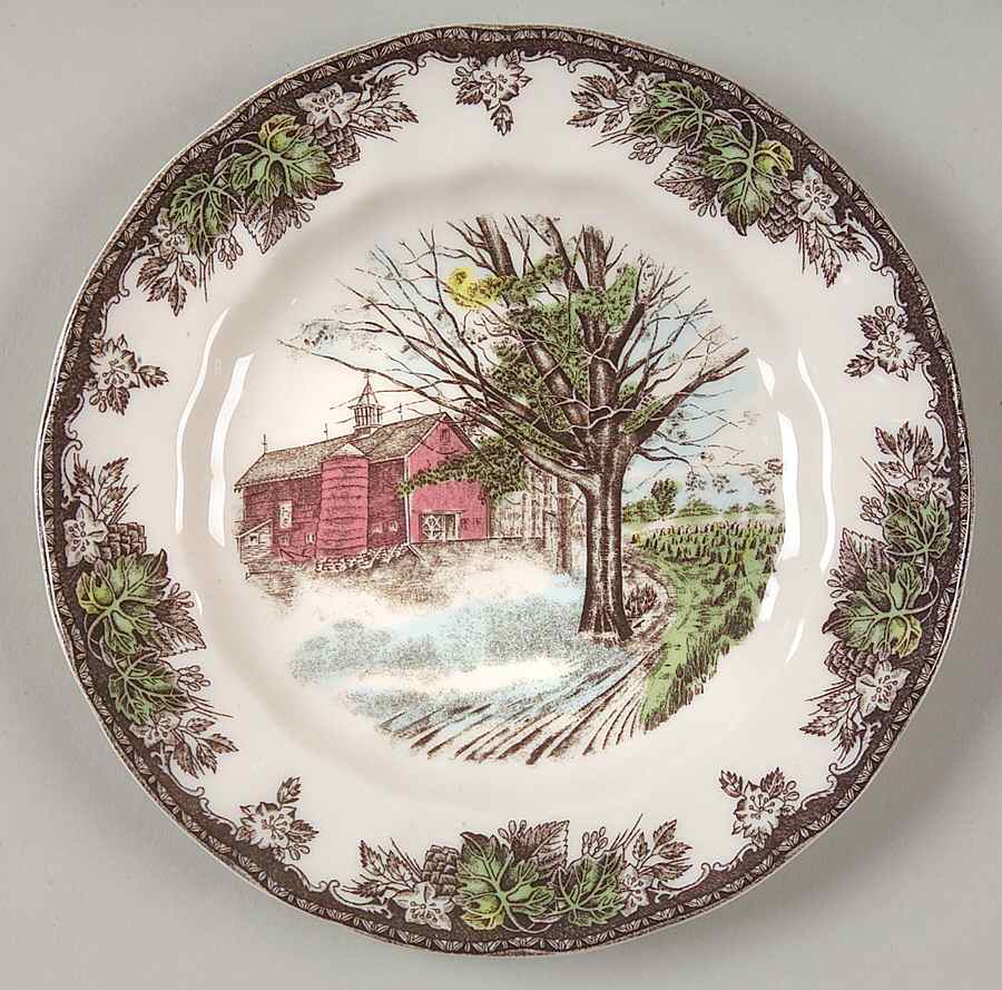 The Friendly Village ("England 1883" Backstamp) Bread & Butter Plate by Johnson Brothers-1
