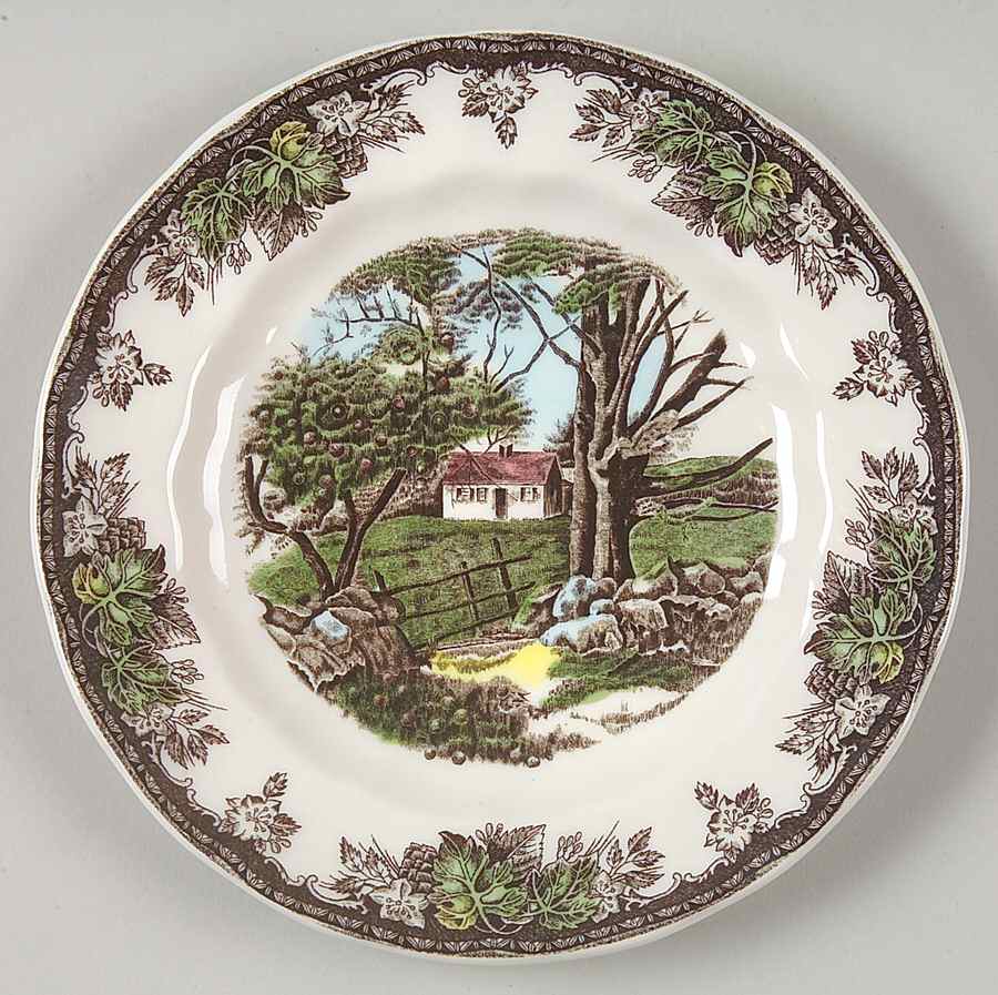 The Friendly Village ("England 1883" Backstamp) Bread & Butter Plate by Johnson Brothers-1