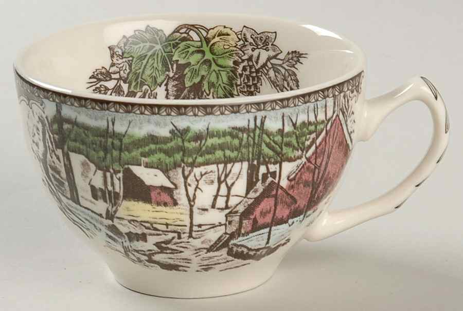 The Friendly Village ("England 1883" Backstamp) Flat Cup by Johnson Brothers-1
