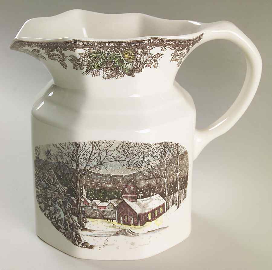 The Friendly Village ("England 1883" Backstamp) 64 Oz Pitcher by Johnson Brothers-1