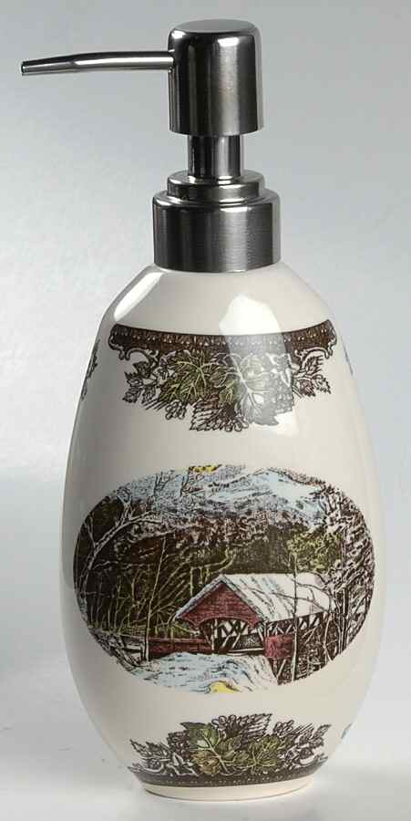 The Friendly Village ("England 1883" Backstamp) Lotion/Soap Dispenser by Johnson Brothers-1