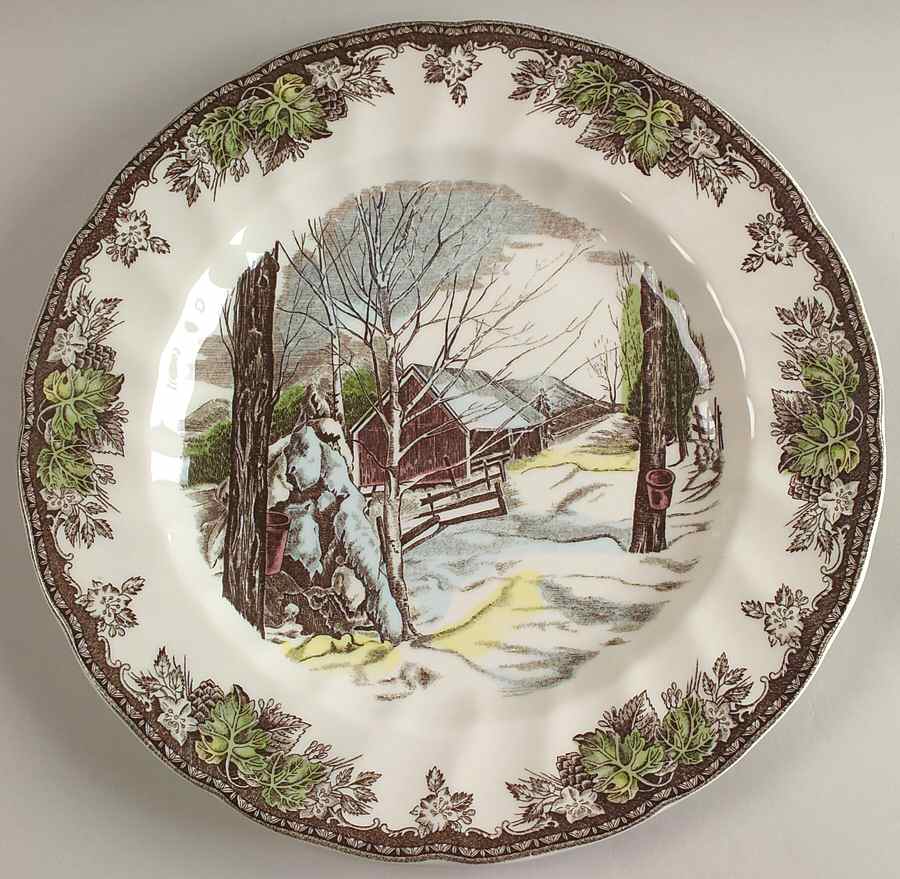 The Friendly Village ("England 1883" Backstamp) Buffet/Dinner Plate by Johnson Brothers-1