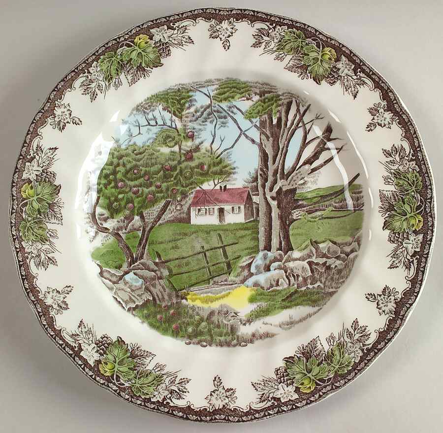The Friendly Village ("England 1883" Backstamp) Buffet/Dinner Plate by Johnson Brothers-1