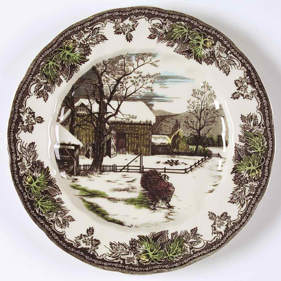 The Friendly Village ("England 1883" Backstamp) Luncheon Plate by Johnson Brothers-1