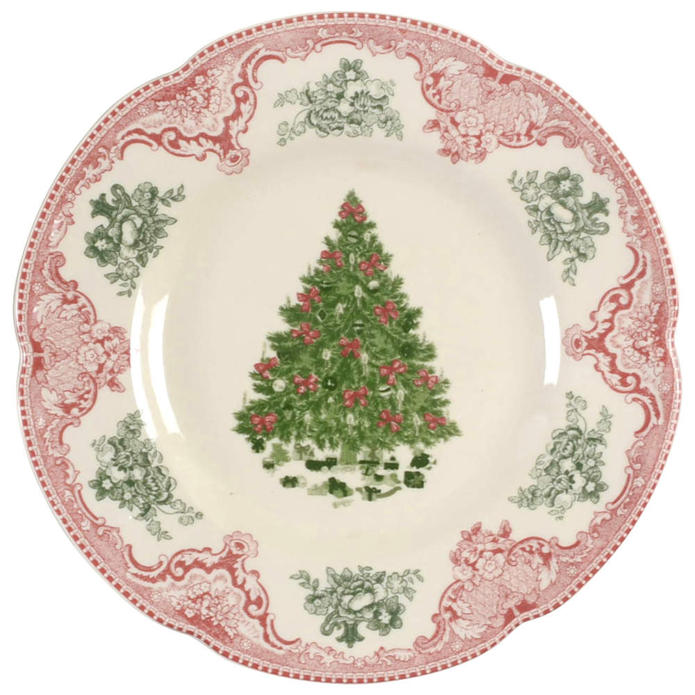 Old Britain Castles Pink Christmas (England 1883) Salad Plate by Johnson Brothers-1
