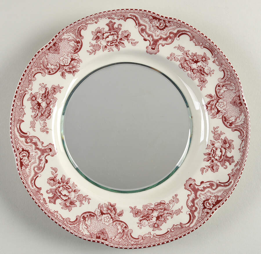 Old Britain Castles Pink Christmas (England 1883) Mirror-Large (DP) HC by Johnson Brothers-1