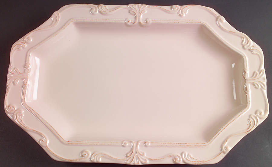 Vintage Pink 18" Octagonal Serving Platter by JCPenney-1
