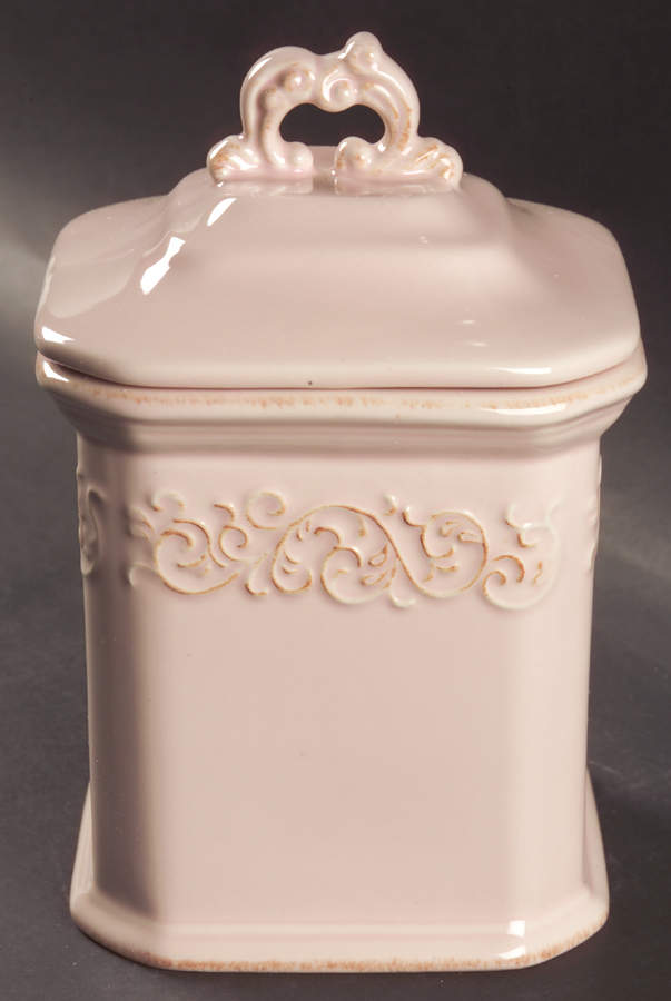 Vintage Pink Medium Canister & Lid by JCPenney-1