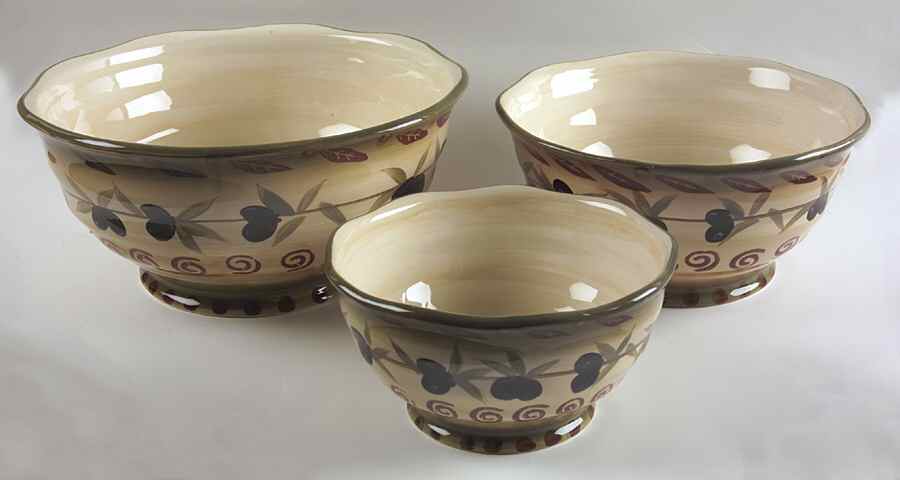 Tuscan Dreams (With Olives) (3 Piece) Mixing Bowl Set by JCPenney-1