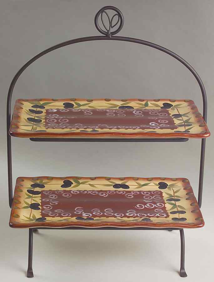 Tuscan Dreams (With Olives) 2-Tier Serving Tray by JCPenney-1