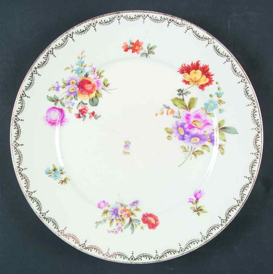 Old Meissen Dinner Plate by JHW (Bavaria)-1