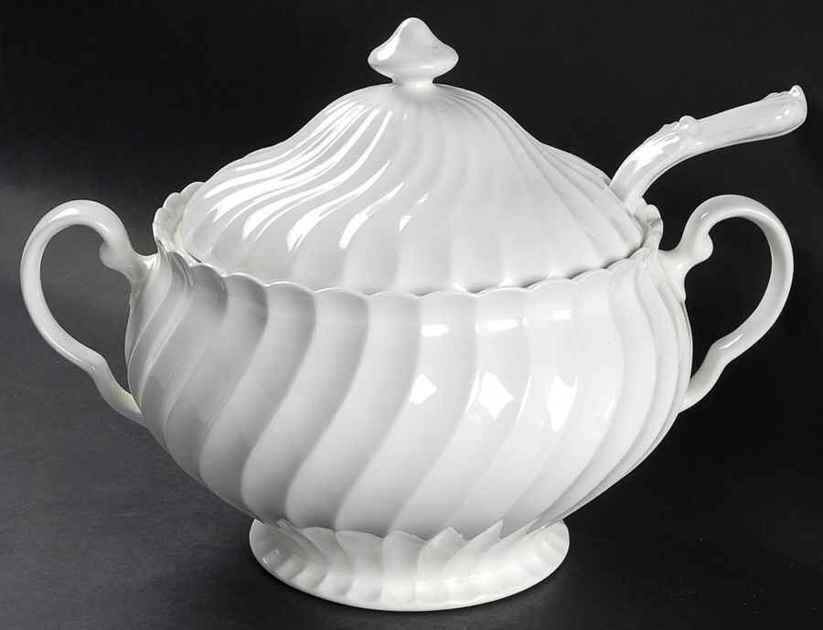 Regency (England 1883 Stamp, Made in China) Tureen & Lid w/Ladle by Johnson Brothers-1