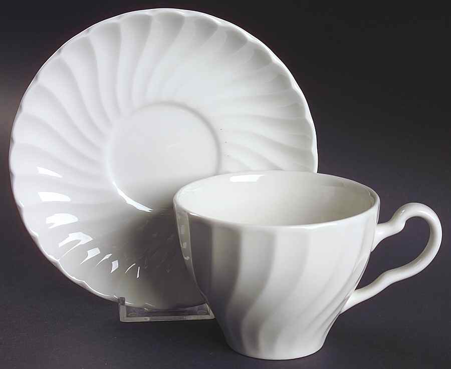 Regency (England 1883 Stamp, Made in China) Breakfast Cup & Saucer Set by Johnson Brothers-1