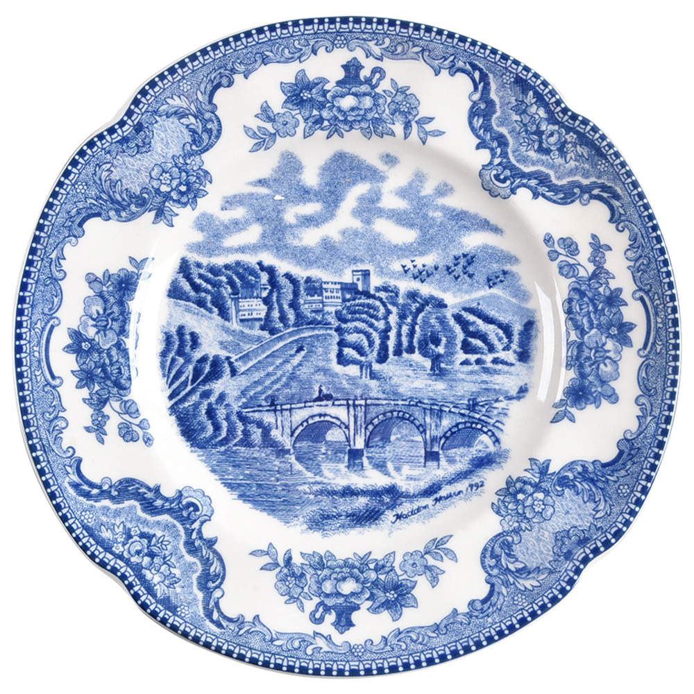 Old Britain Castles Blue (England 1883 Stamp) Bread & Butter Plate by Johnson Brothers-1